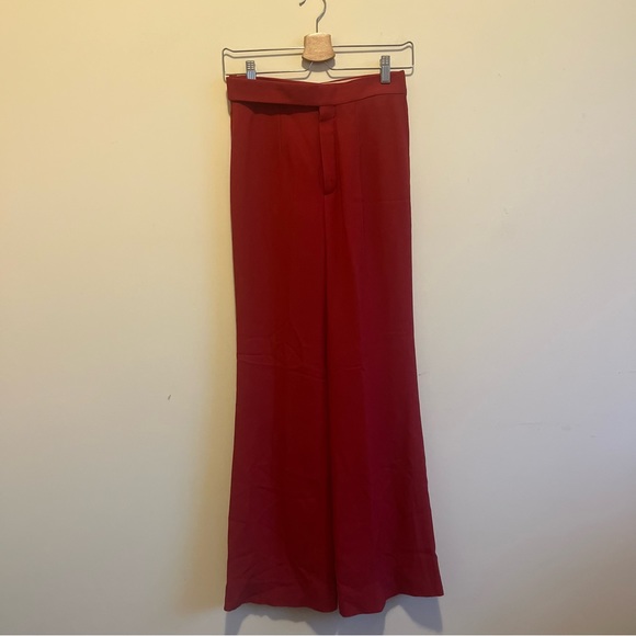Chloé Red Wide Leg Trousers - Picture 2 of 9
